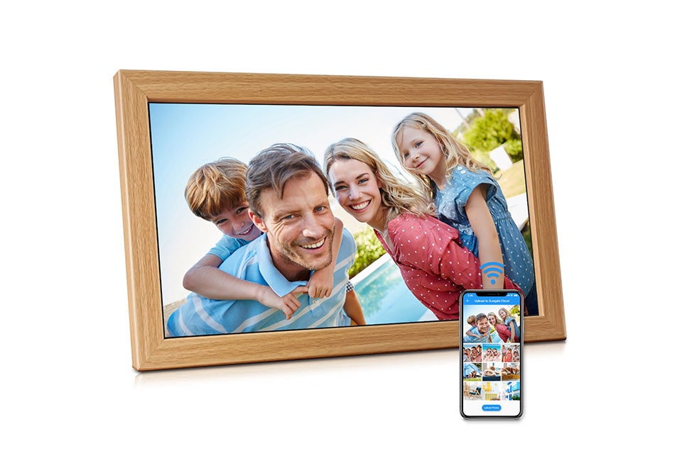 Large Smart Digital Picture Frame with Cloud Photo Sharing and Auto Rotate 11 X 14