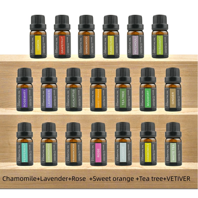 Lavender Aromatherapy Essential Oil 100% Pure with 10ml Amber Glass Bottle Aroma