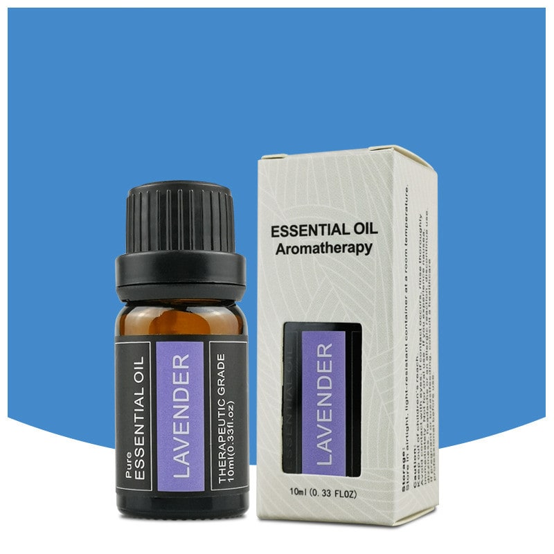 Lavender Aromatherapy Essential Oil 100% Pure with 10ml Amber Glass Bottle Aroma