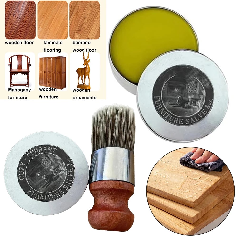 Leather Conditioner Furniture Polish Wax Wood Salve Metal Tin