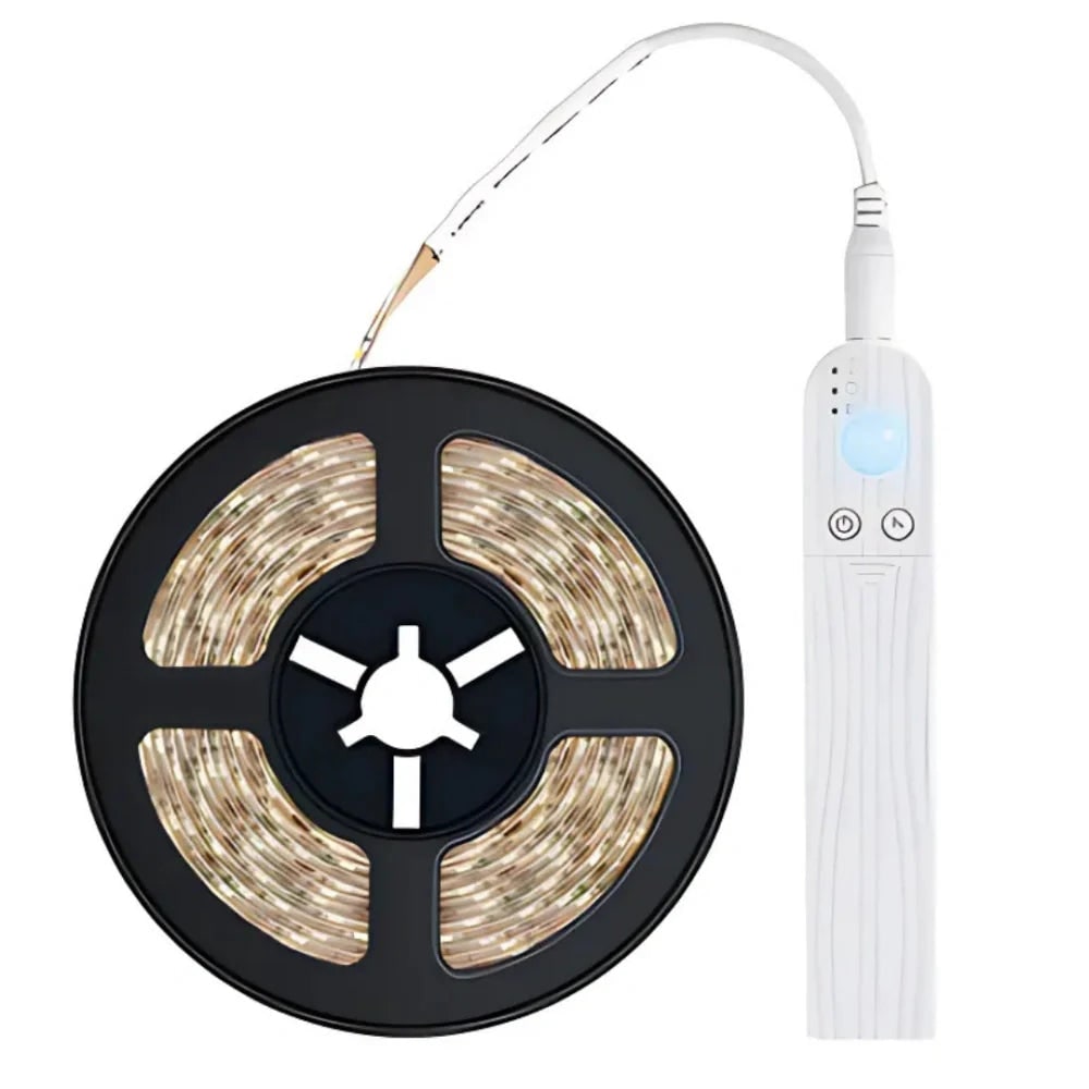 LED Light Strip with Motion Sensor and Activated Lighting for Bedroom Tape Under Cabinet