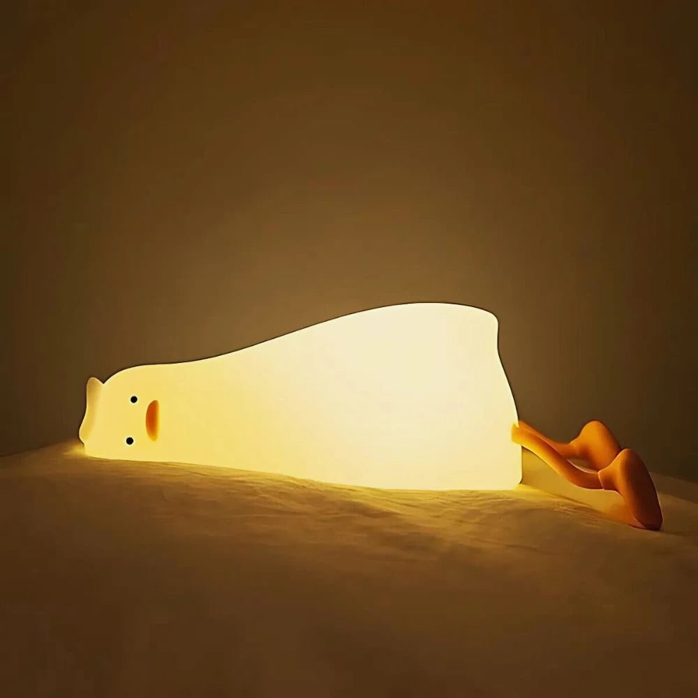 LED Night Light Rechargeable Silicone Portable Squishy Animal Warm White