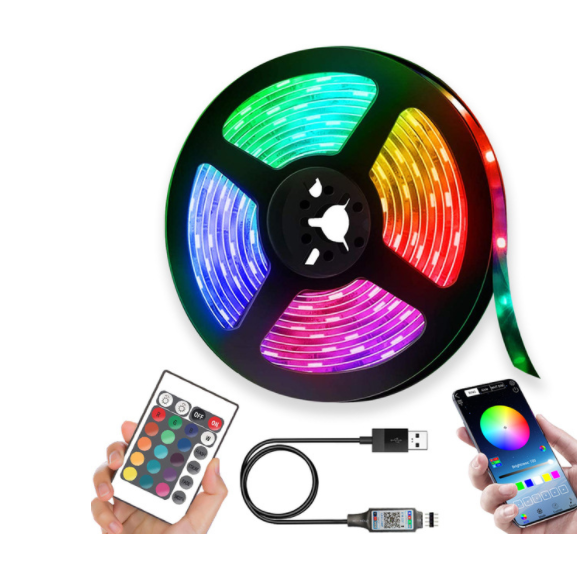 LED Strip Lights Rgb with Remote USB Flexible Color Changing Under Cabinet Lighting