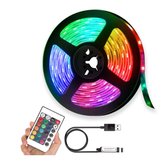 LED Strip Lights Rgb with Remote USB Flexible Color Changing Under Cabinet Lighting
