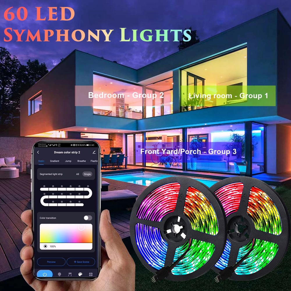 LED Strip Lights Rgb with Smart Control and Under Cabinet Lighting