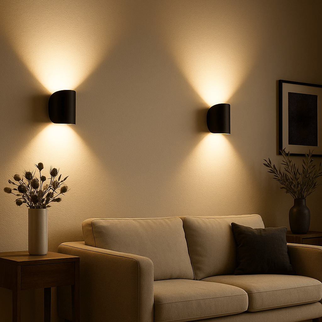 LED Wall Sconce Light with Up and Down Lighting for Bedroom and Living Room Outdoor Lantern