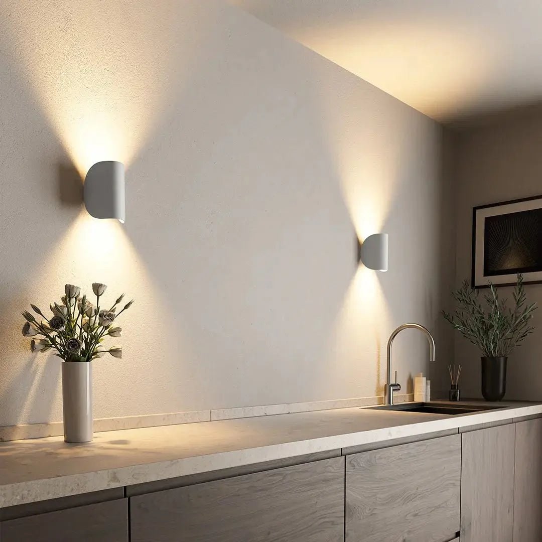LED Wall Sconce Light with Up and Down Lighting for Bedroom and Living Room Outdoor Lantern