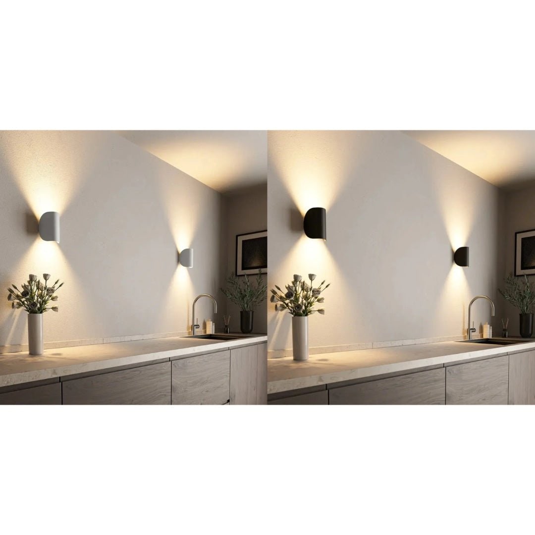 LED Wall Sconce Light with Up and Down Lighting for Bedroom and Living Room Outdoor Lantern