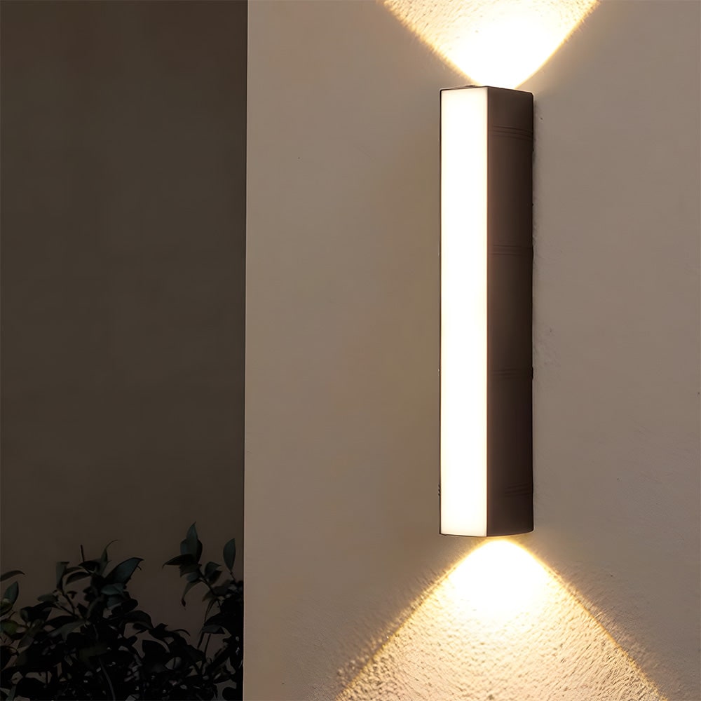 LED Wall Sconce with Outdoor Mount Lighting and Up Down Light Lamp