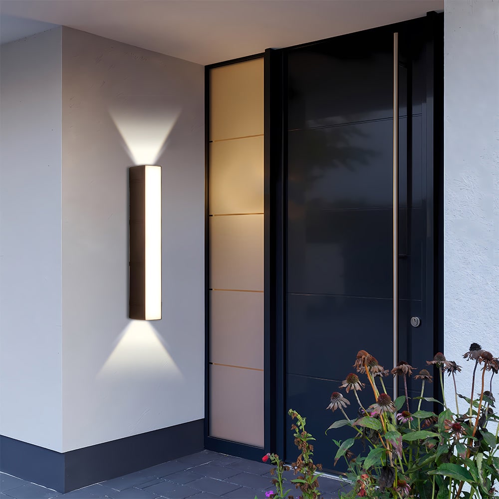 LED Wall Sconce with Outdoor Mount Lighting and Up Down Light Lamp