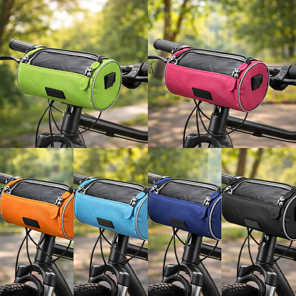 Bike Handlebar Storage Bag with Touchscreen Phone Compartment