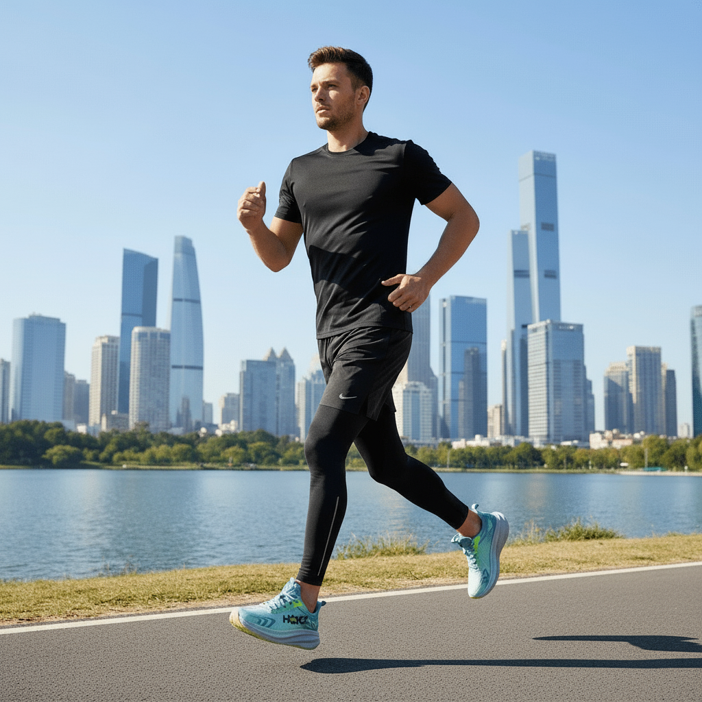 Lightweight Cushioned Running Shoes Training Breathable Mesh Lace Up Athletic
