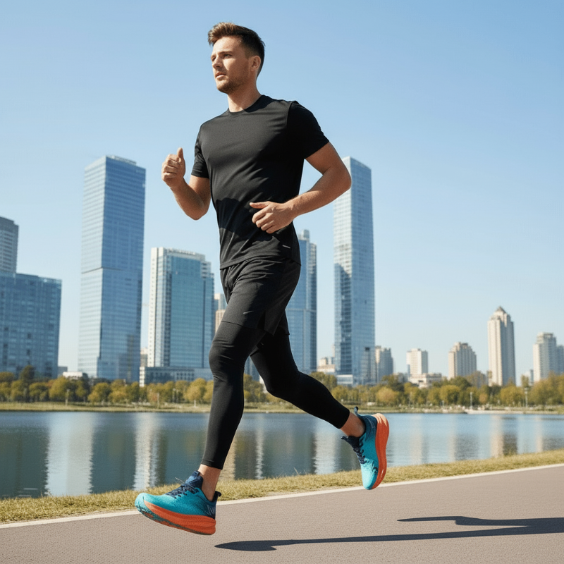 Lightweight Cushioned Running Shoes Training Breathable Mesh Lace Up Athletic