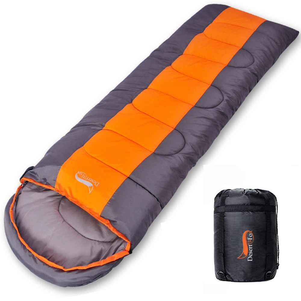 Lightweight Sleeping Bag with Hood for Hiking and Camping Envelope Bivvy with Compression Sack