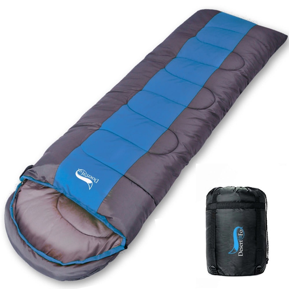 Lightweight Sleeping Bag with Hood for Hiking and Camping Envelope Bivvy with Compression Sack
