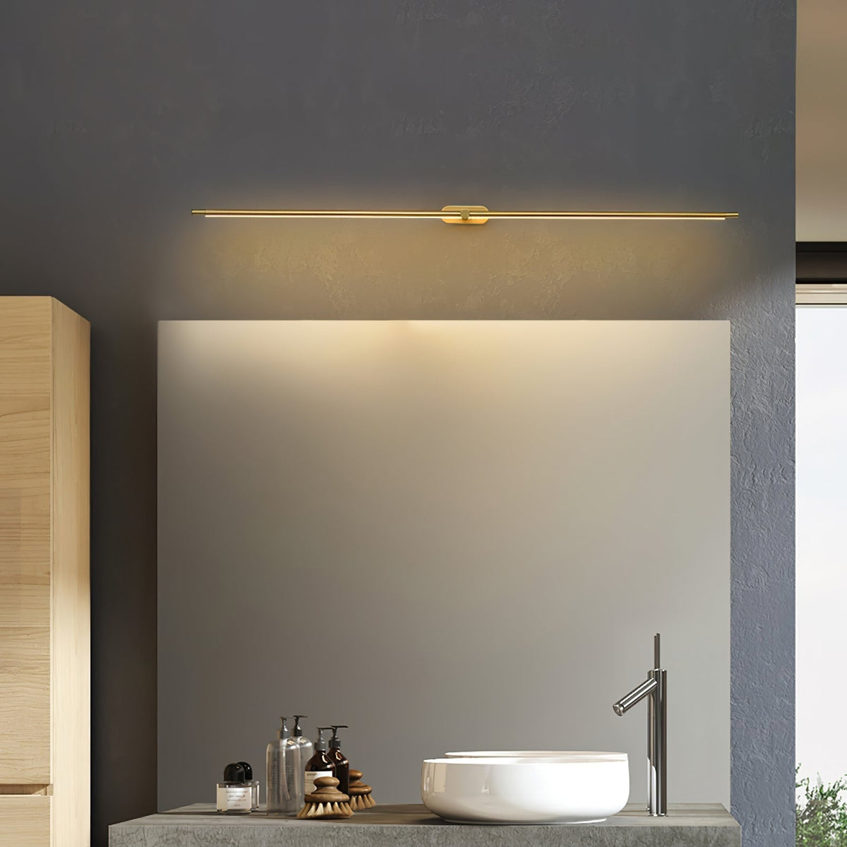 Linear Battery Powered Modern Wall Sconce with LED Cordless Rechargeable and Minimalist Design