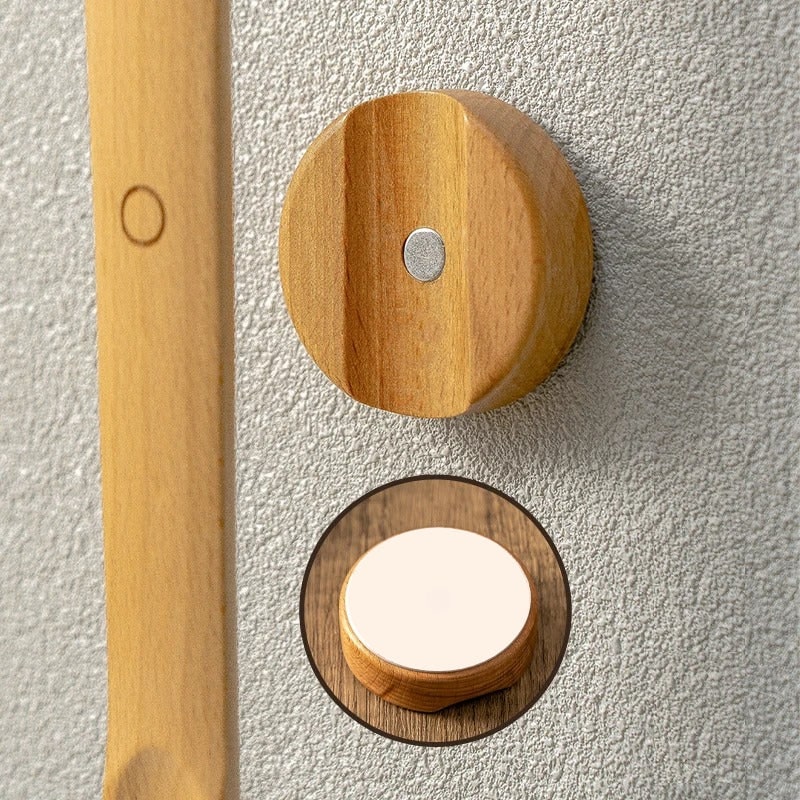 Long Shoe Horn Wooden Magnetic Wall Mount Standing Protection With Handle