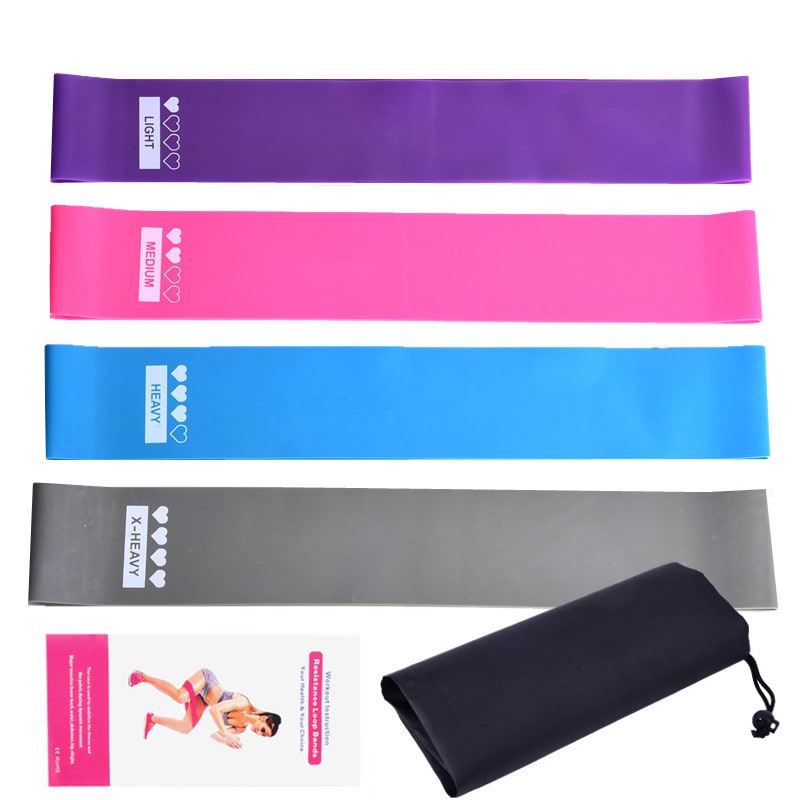 Loop Resistance Bands with Handles for Glute Exercise and Physical Therapy Push Up