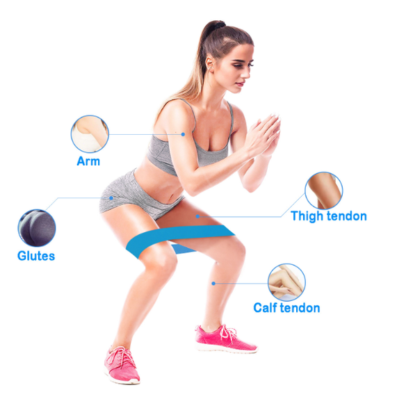 Loop Resistance Bands with Handles for Glute Exercise and Physical Therapy Push Up
