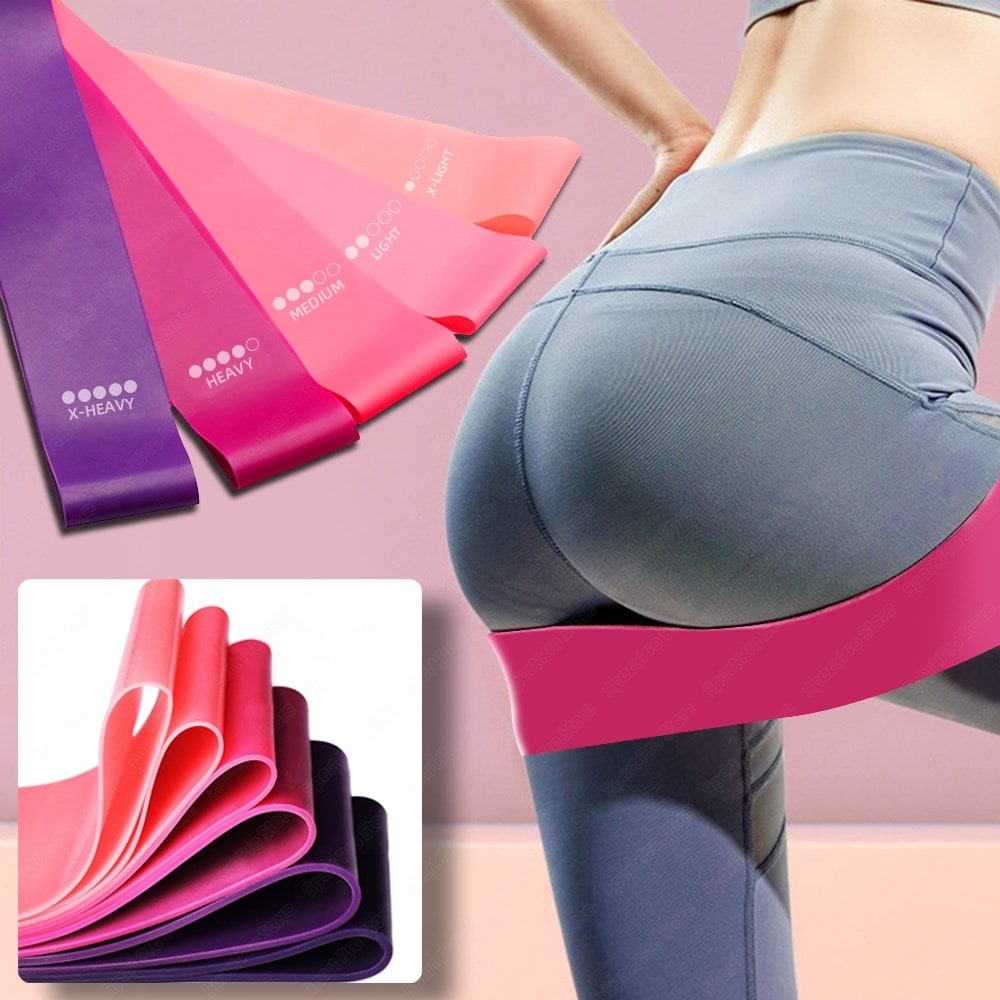 Loop Resistance Bands with Handles for Glute Exercise and Physical Therapy Push Up