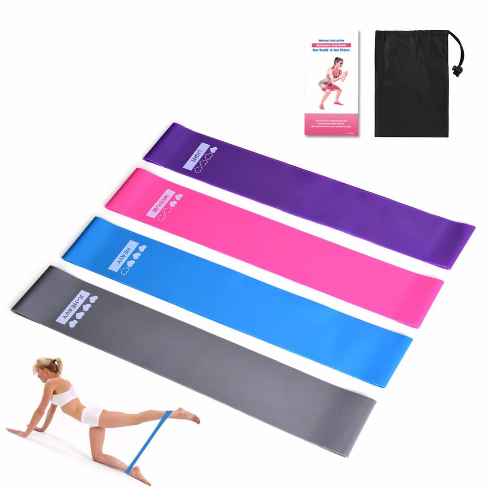 Loop Resistance Bands with Handles for Glute Exercise and Physical Therapy Push Up