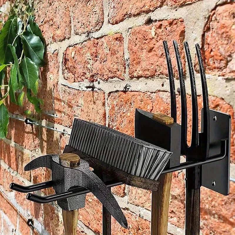 Wall-Mounted Garden Tool Storage Rack