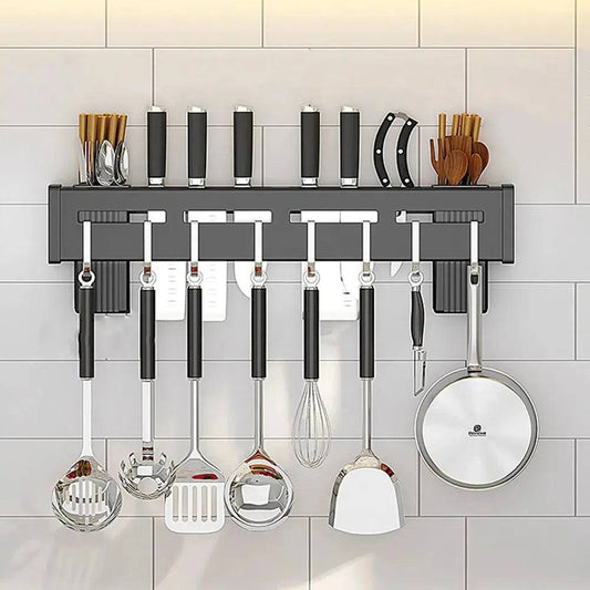 Stainless Steel Wall-Mounted Kitchen Knife Storage Rack