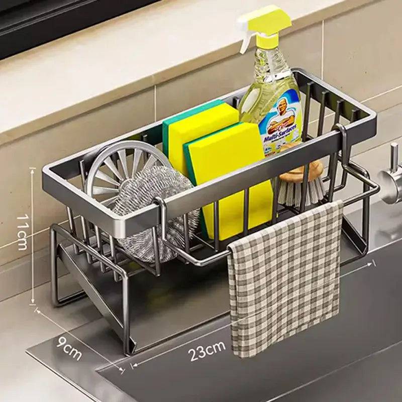 Stainless Steel Sink Cleaning Tools Storage Rack