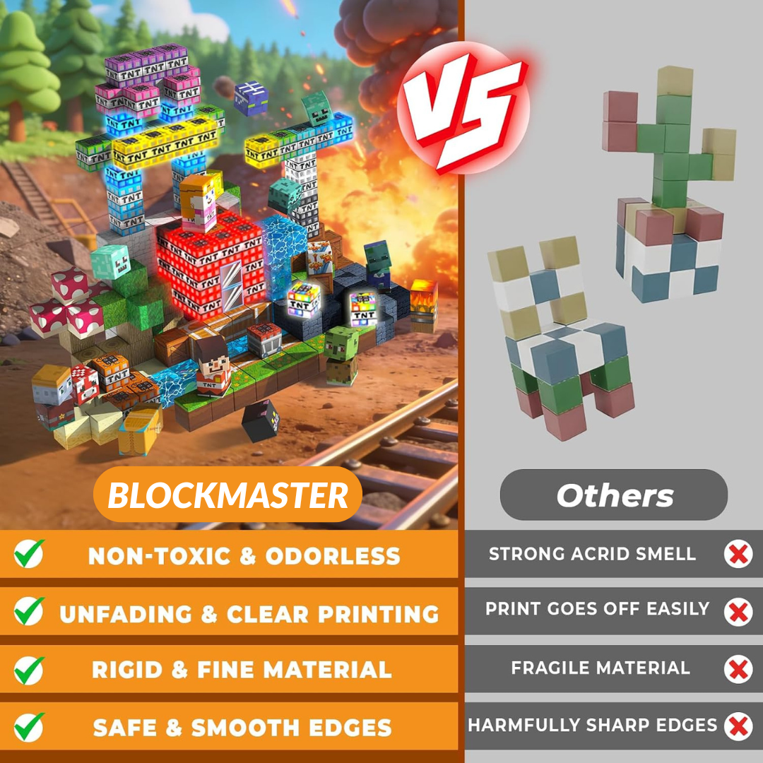 Magnetic Building Blocks and Cubes with Light-Up LED Pieces for Toys