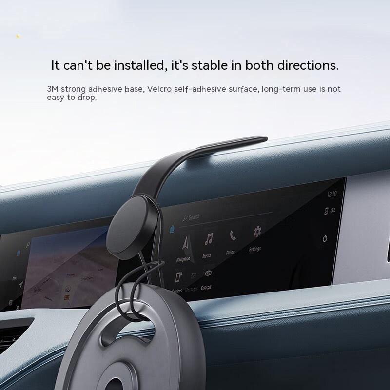 Magnetic Car Phone Holder Mount with Bendable Arm and Dashboard Adhesive Base Stand