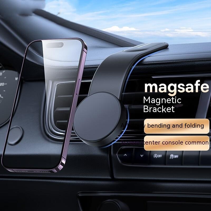 Magnetic Car Phone Holder Mount with Bendable Arm and Dashboard Adhesive Base Stand