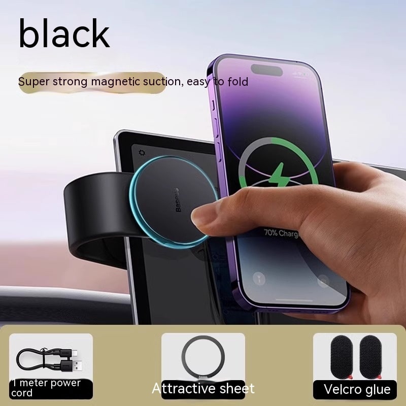 Magnetic Car Phone Holder Mount with Bendable Arm and Dashboard Adhesive Base Stand