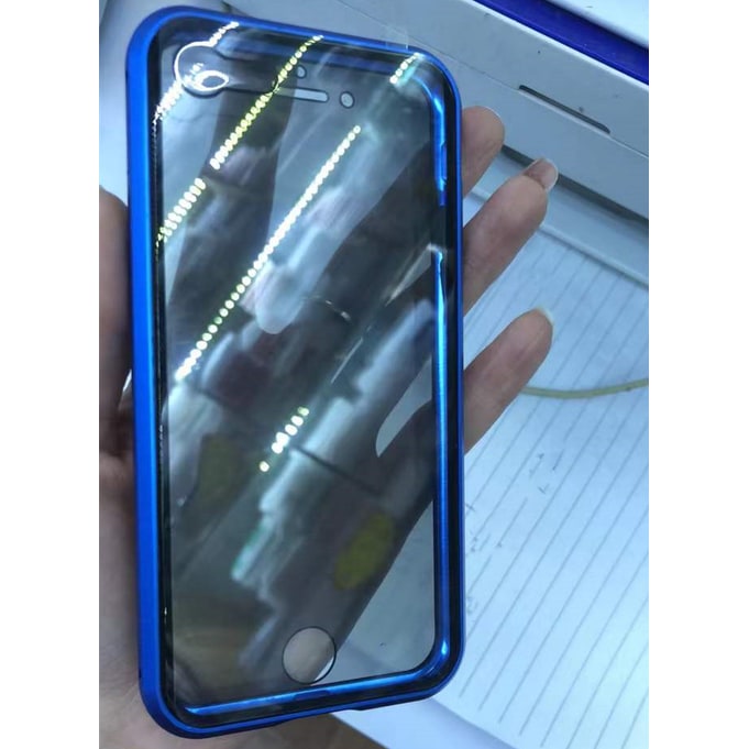 Magnetic Phone Case with Privacy Glass and Card Holder Tempered Protector Wallet