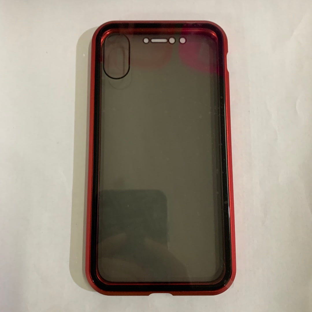 Magnetic Phone Case with Privacy Glass and Card Holder Tempered Protector Wallet