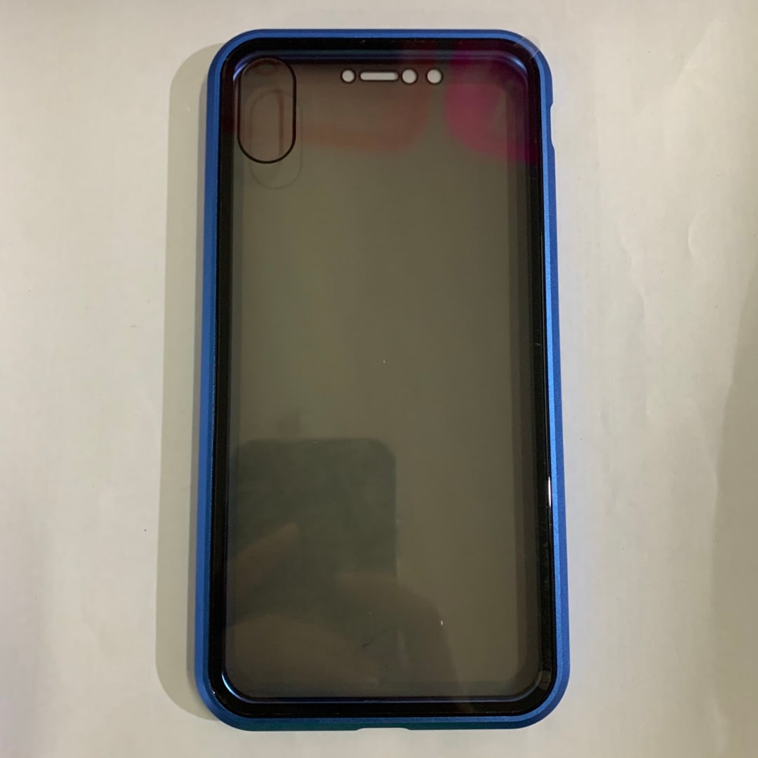 Magnetic Phone Case with Privacy Glass and Card Holder Tempered Protector Wallet