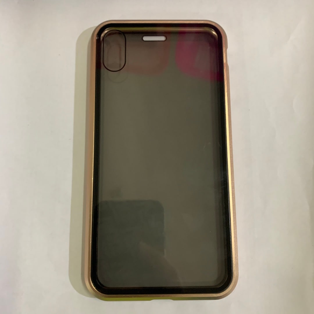Magnetic Phone Case with Privacy Glass and Card Holder Tempered Protector Wallet