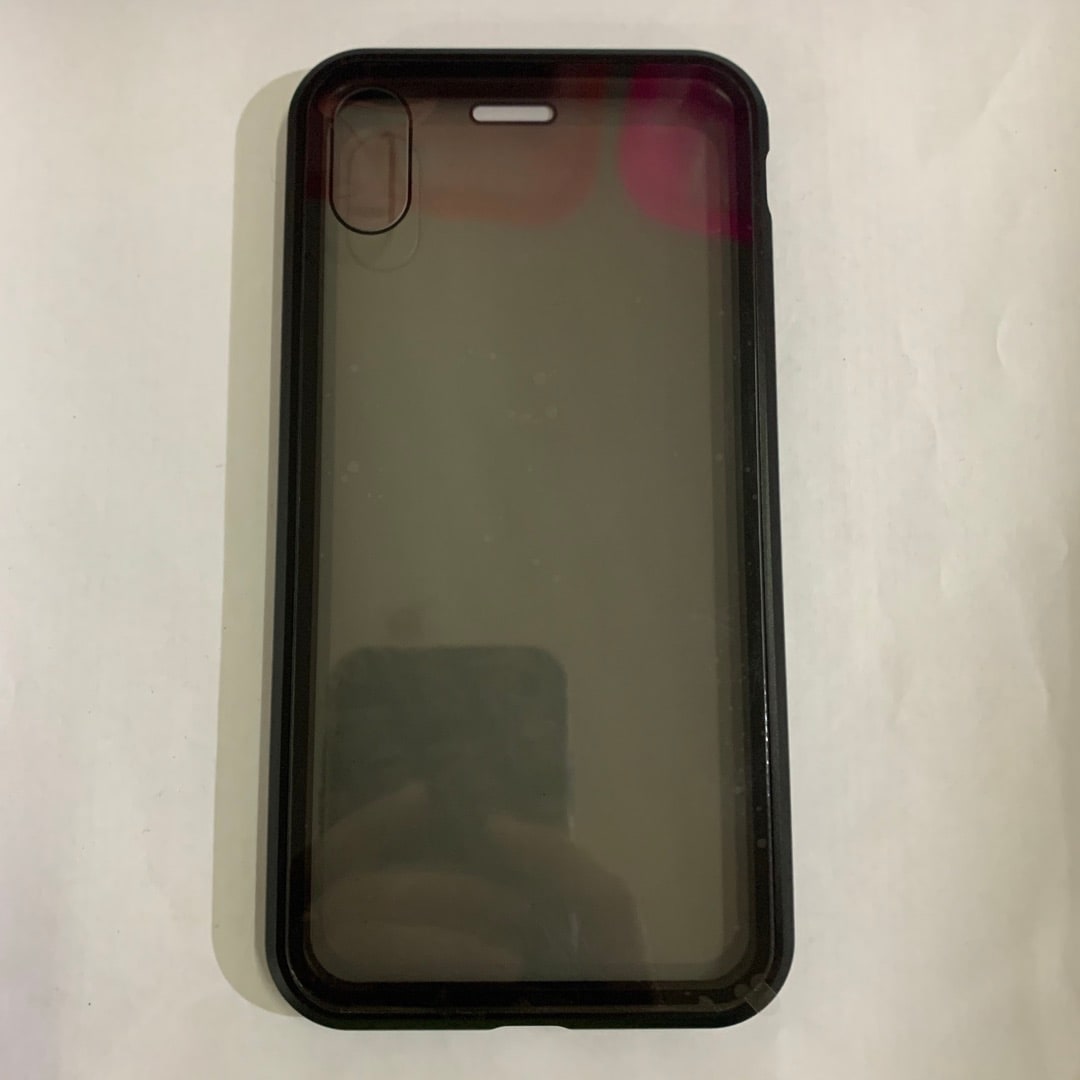 Magnetic Phone Case with Privacy Glass and Card Holder Tempered Protector Wallet