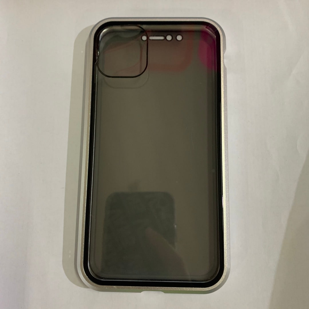 Magnetic Phone Case with Privacy Glass and Card Holder Tempered Protector Wallet