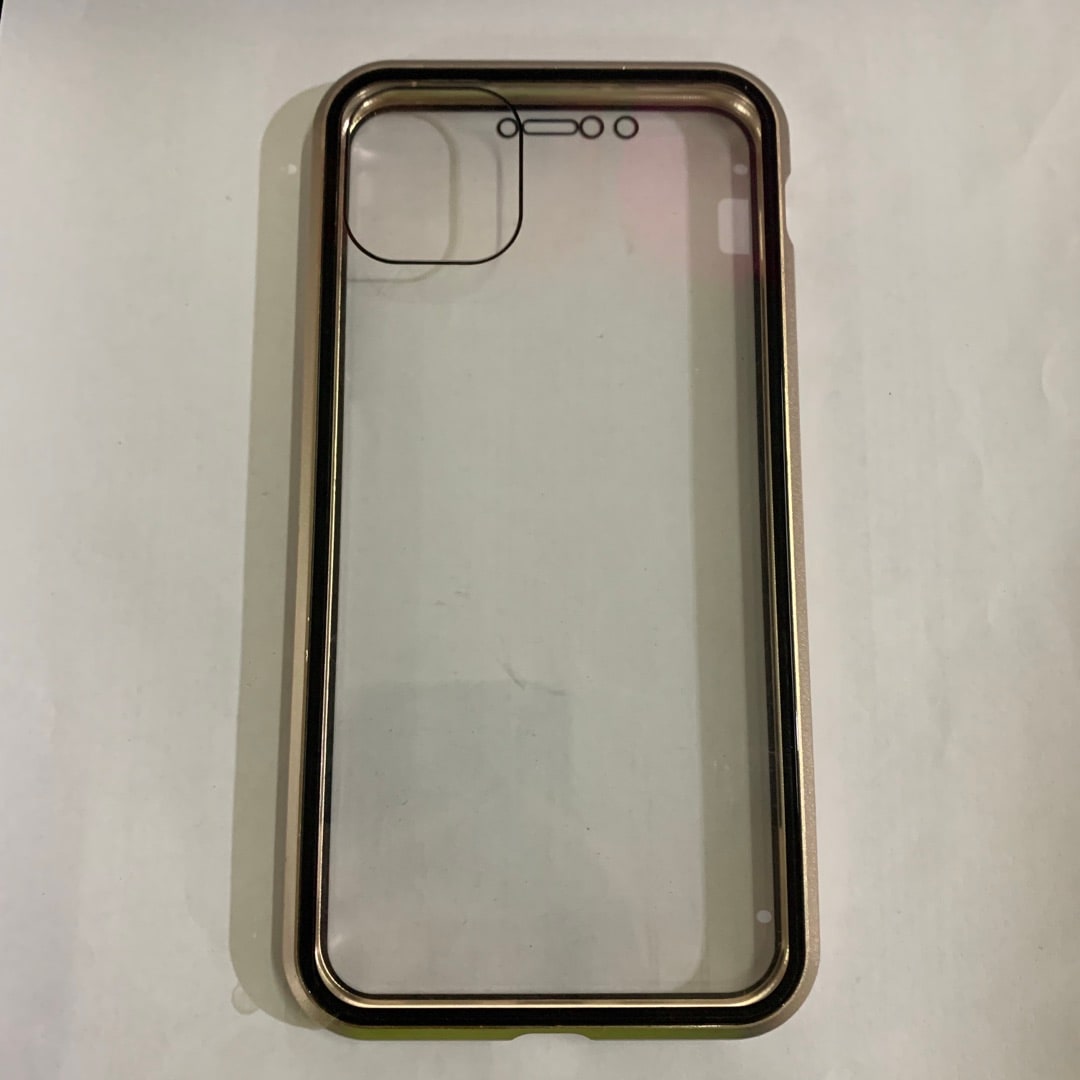 Magnetic Phone Case with Privacy Glass and Card Holder Tempered Protector Wallet