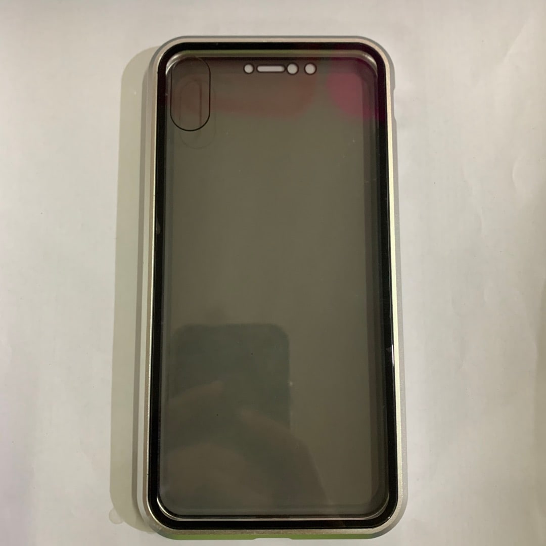 Magnetic Phone Case with Privacy Glass and Card Holder Tempered Protector Wallet
