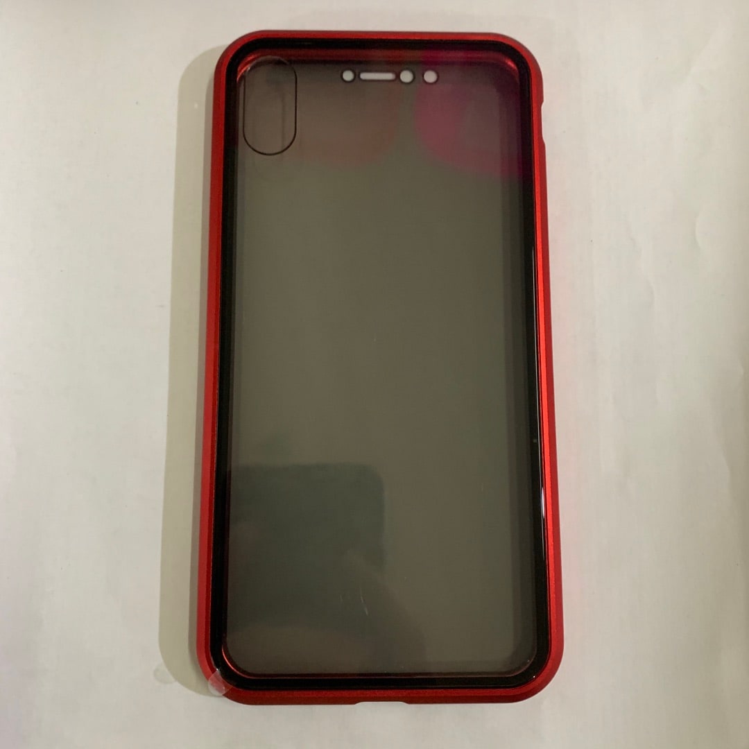 Magnetic Phone Case with Privacy Glass and Card Holder Tempered Protector Wallet