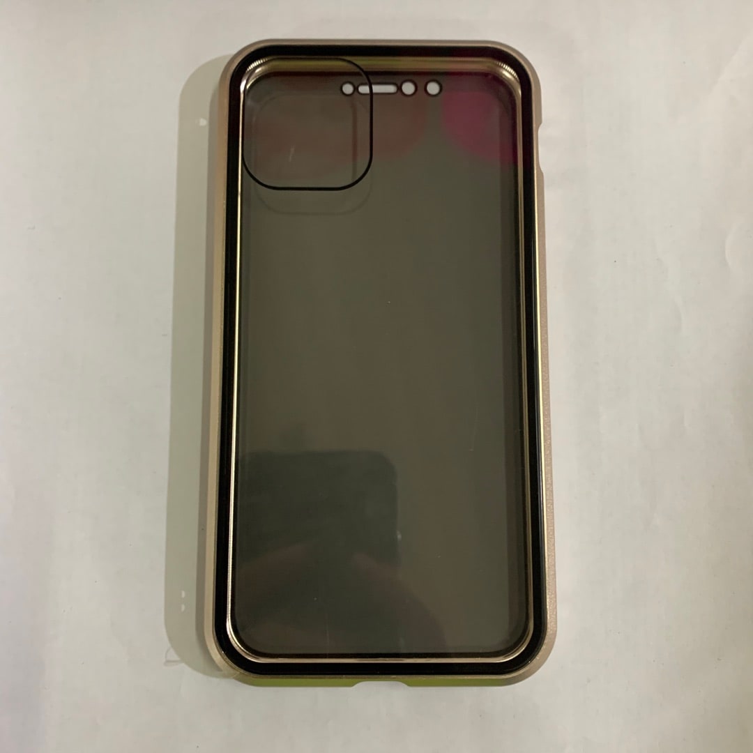 Magnetic Phone Case with Privacy Glass and Card Holder Tempered Protector Wallet