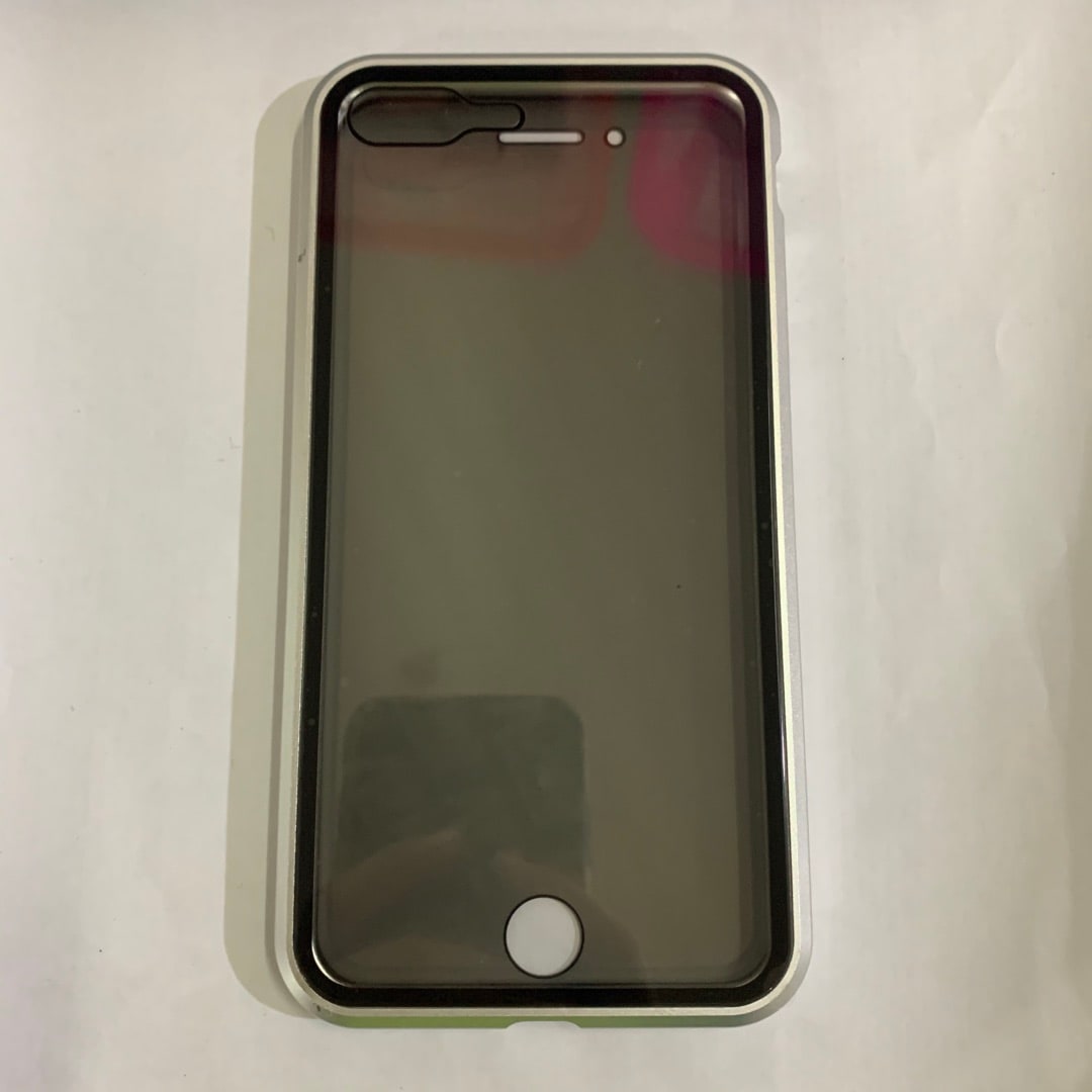 Magnetic Phone Case with Privacy Glass and Card Holder Tempered Protector Wallet