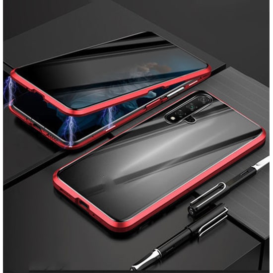 Magnetic Phone Case with Privacy Glass and Card Holder Tempered Protector Wallet