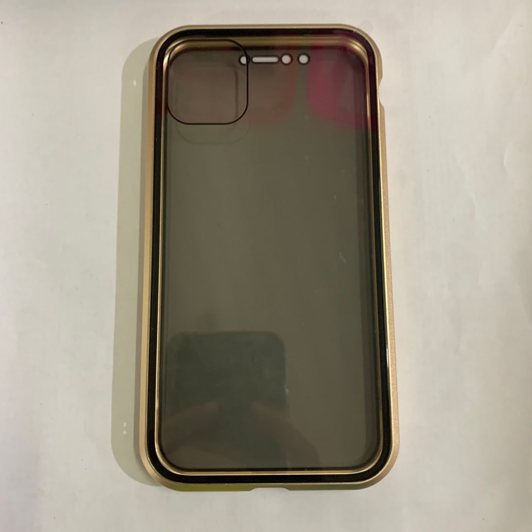 Magnetic Phone Case with Privacy Glass and Card Holder Tempered Protector Wallet