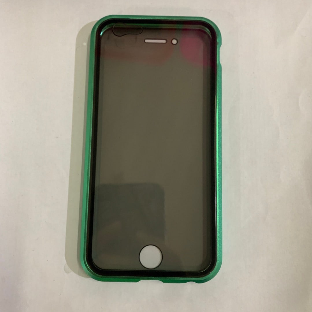 Magnetic Phone Case with Privacy Glass and Card Holder Tempered Protector Wallet
