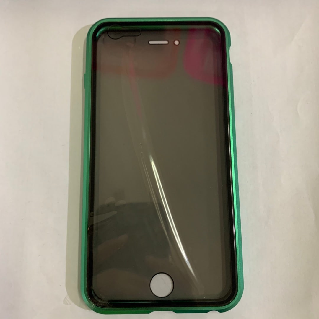 Magnetic Phone Case with Privacy Glass and Card Holder Tempered Protector Wallet