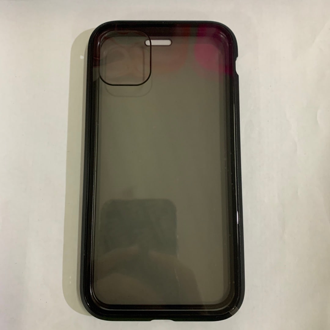 Magnetic Phone Case with Privacy Glass and Card Holder Tempered Protector Wallet