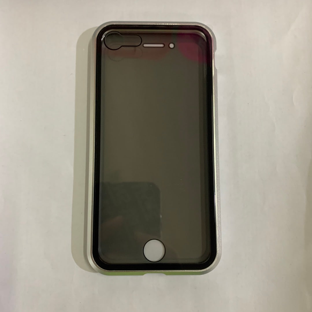 Magnetic Phone Case with Privacy Glass and Card Holder Tempered Protector Wallet