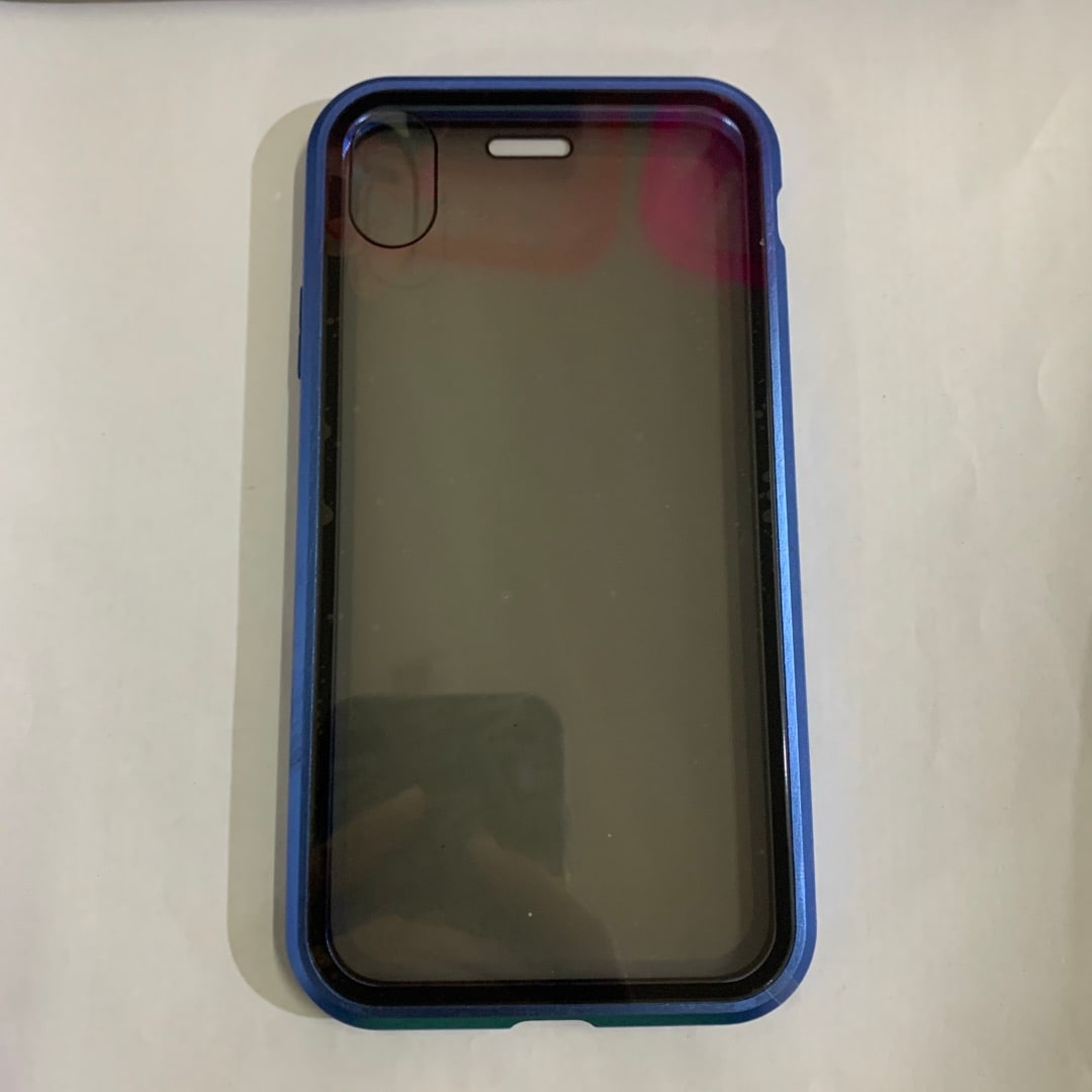 Magnetic Phone Case with Privacy Glass and Card Holder Tempered Protector Wallet
